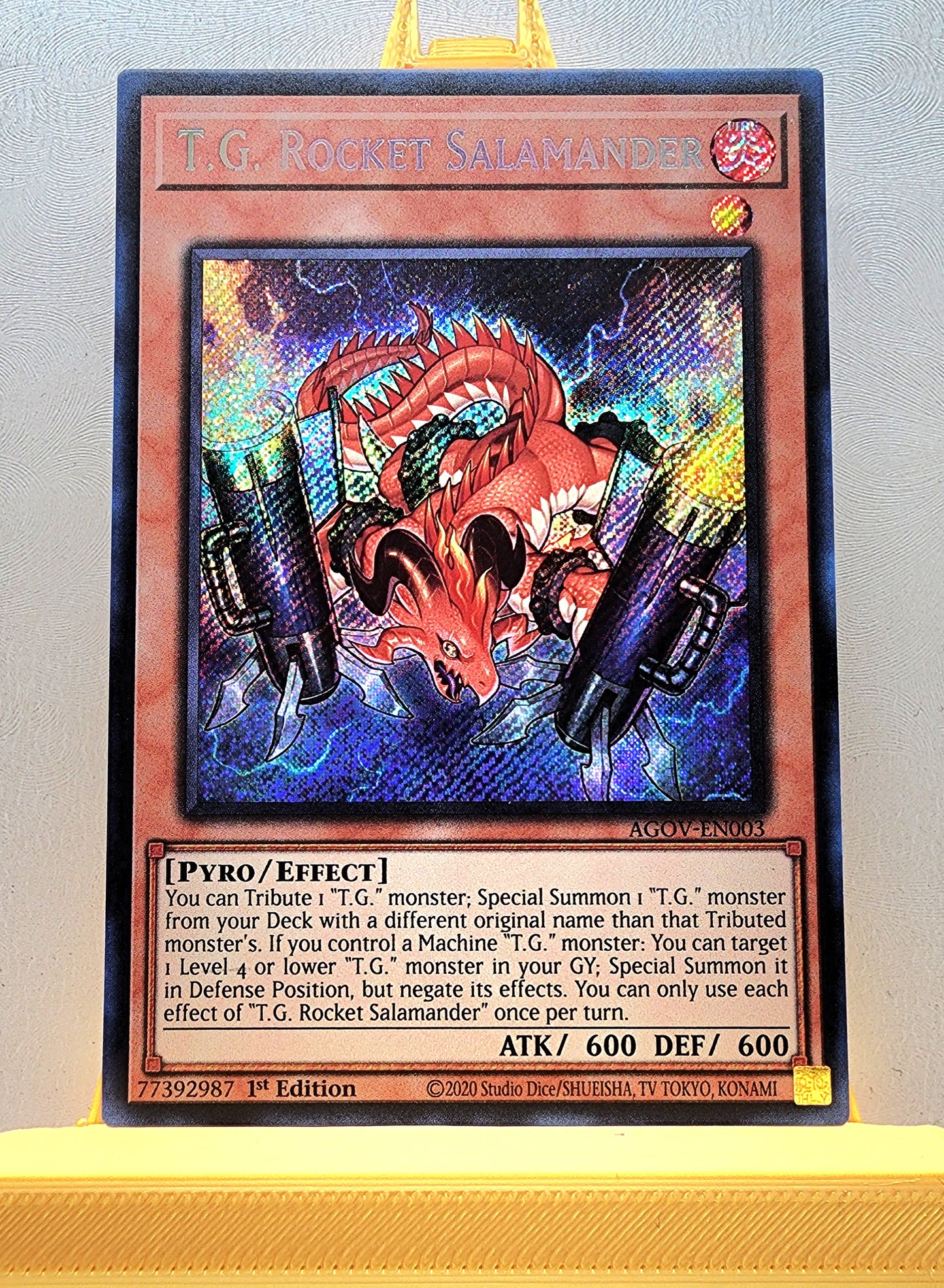 Yugioh! 1x T.G. Rocket Salamander (AGOV - Secret Rare) 1st Edition