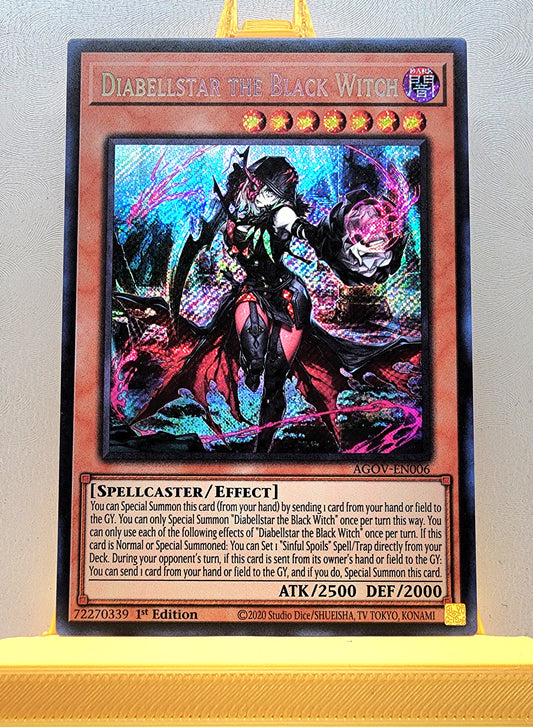 Yugioh! 1x Diabellstar the Black Witch (AGOV - Secret Rare) 1st Edition