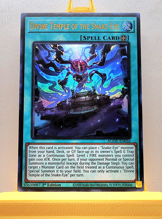 Yugioh! 1x Divine Temple of the Snake-Eye (AGOV - Ultra Rare) 1st Edition