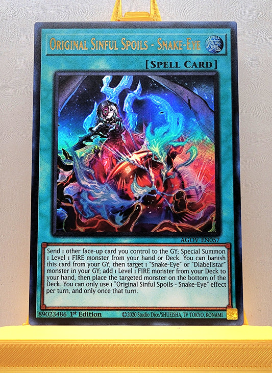 Yugioh! 1x Original Sinful Spoils - Snake-Eye (AGOV - Ultra Rare) 1st Edition