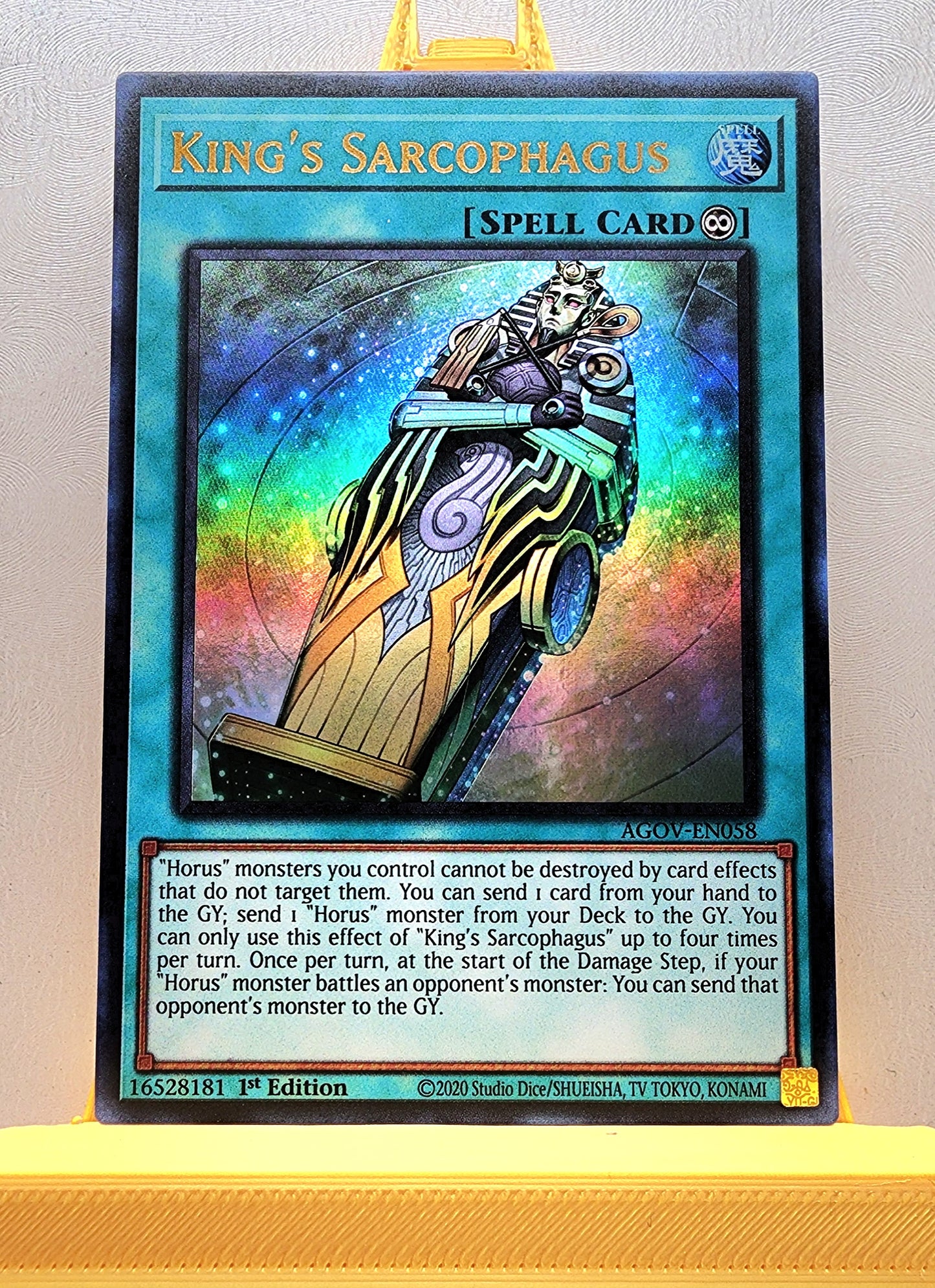 Yugioh! 1x King's Sarcophagus (AGOV - Ultra Rare) 1st Edition