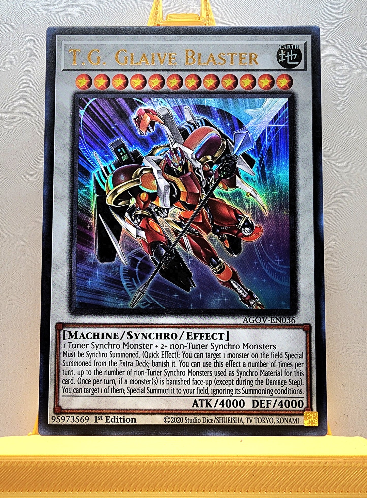 Yugioh! 1x T.G. Glaive Blaster (AGOV - Ultra Rare) 1st Edition