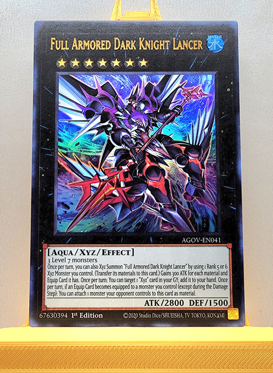 Yugioh! 1x Full Armored Dark Knight Lancer (AGOV - Ultra Rare) 1st Edition