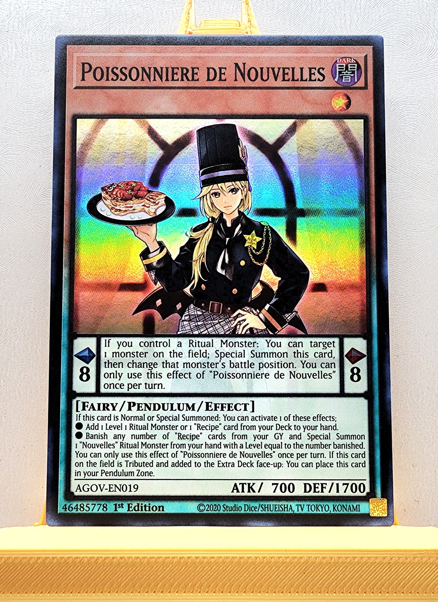 Yugioh! 1x Poissonniere de Nouvelles (AGOV - Super Rare) 1st Edition