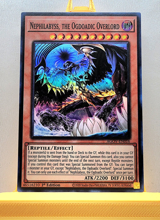 Yugioh! 1x Nephilabyss, the Ogdoadic Overlord (AGOV - Super Rare) 1st Edition