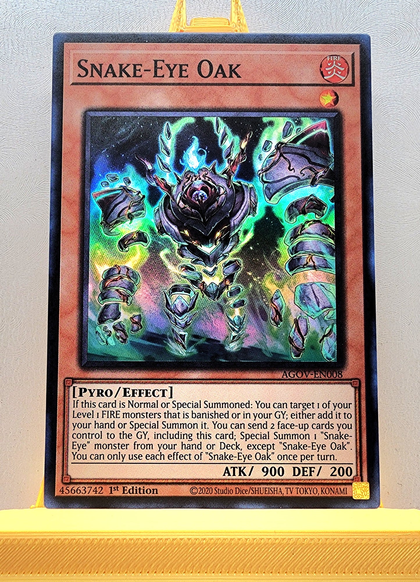 Yugioh! 1x Snake-Eye Oak (AGOV - Super Rare) 1st Edition