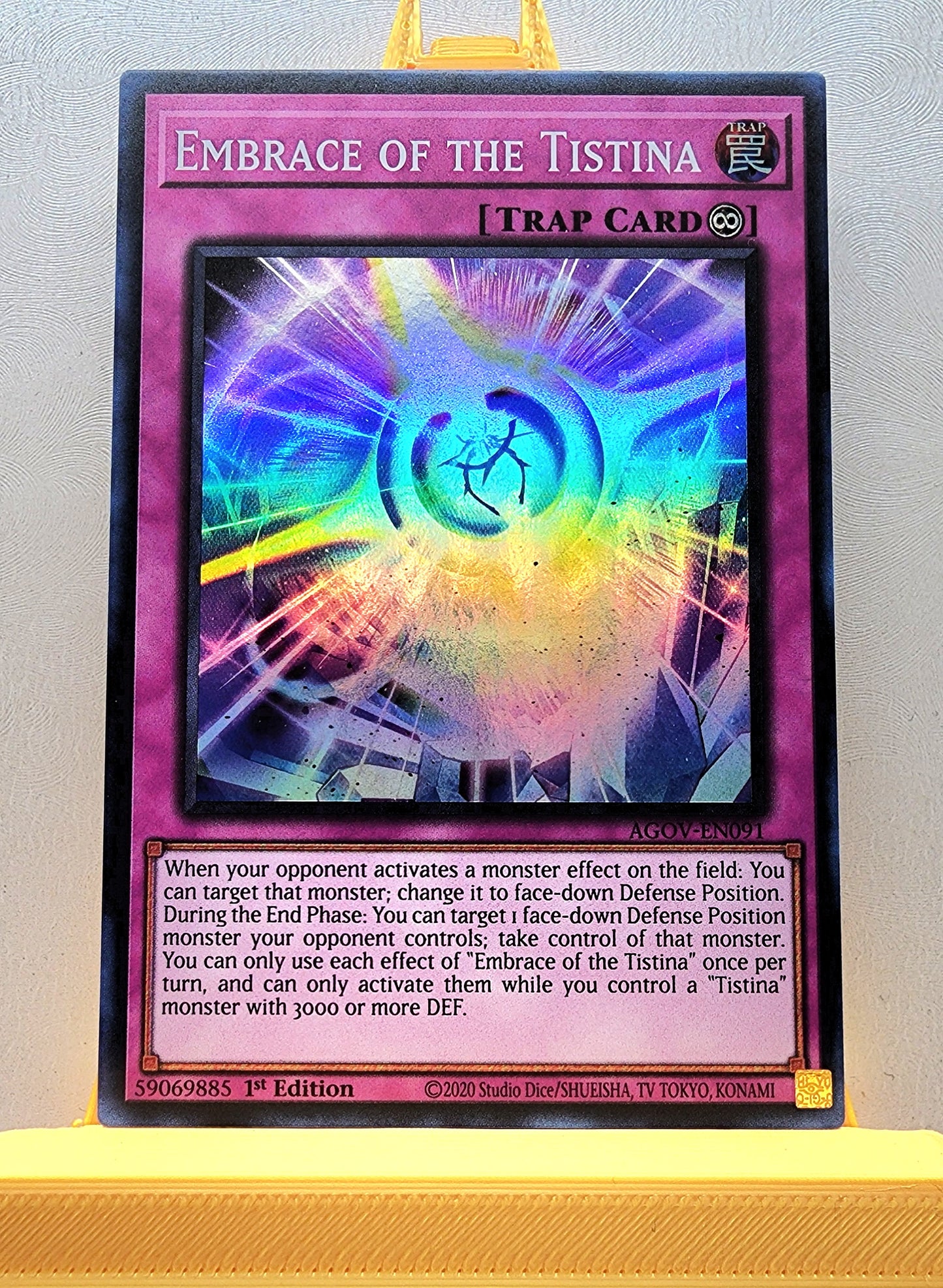 Yugioh! 1x Embrace of the Tistina (AGOV - Super Rare) 1st Edition