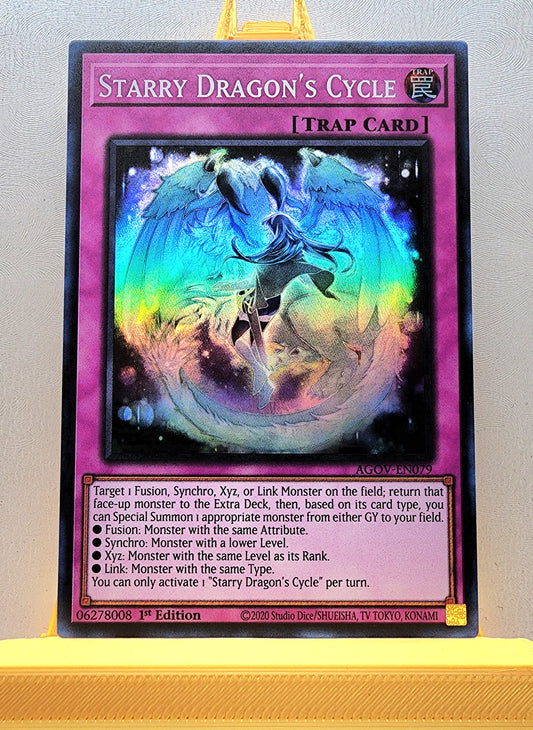 Yugioh! 1x Starry Dragon's Cycle (AGOV - Super Rare) 1st Edition