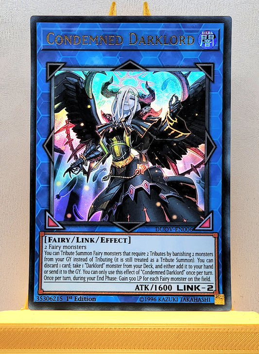 Yugioh! 1x Condemned Darklord (DUOV - Ultra Rare) 1st Edition