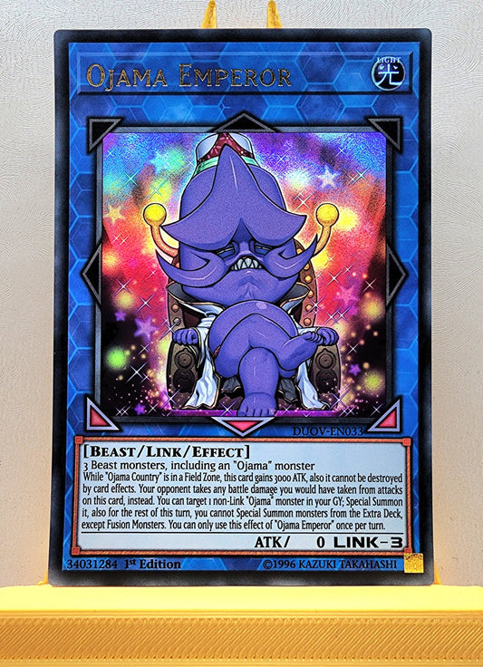 Yugioh! 1x Ojama Emperor (DUOV - Ultra Rare) 1st Edition