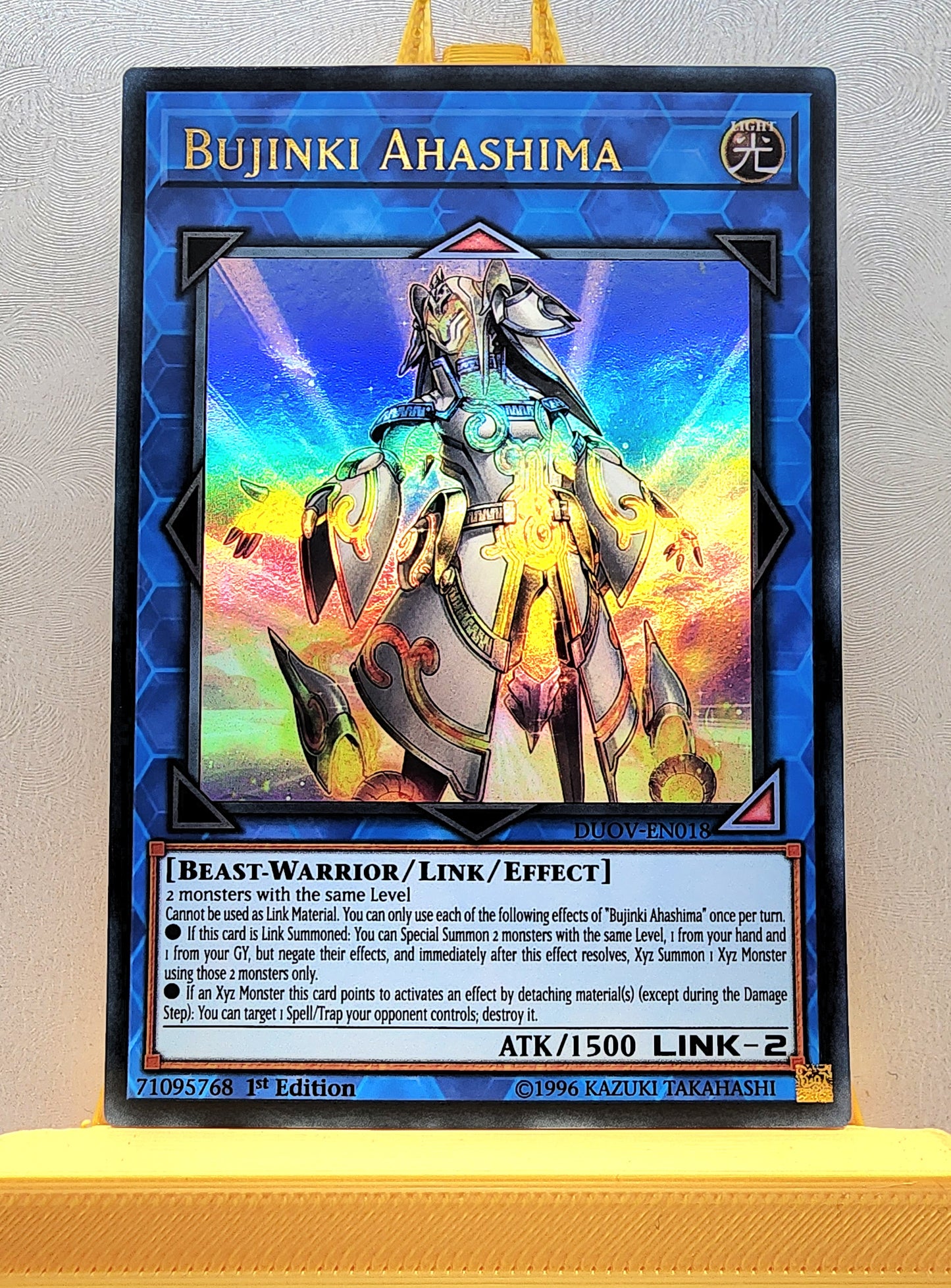 Yugioh! 1x Bujinki Ahashima (DUOV - Ultra Rare) 1st Edition