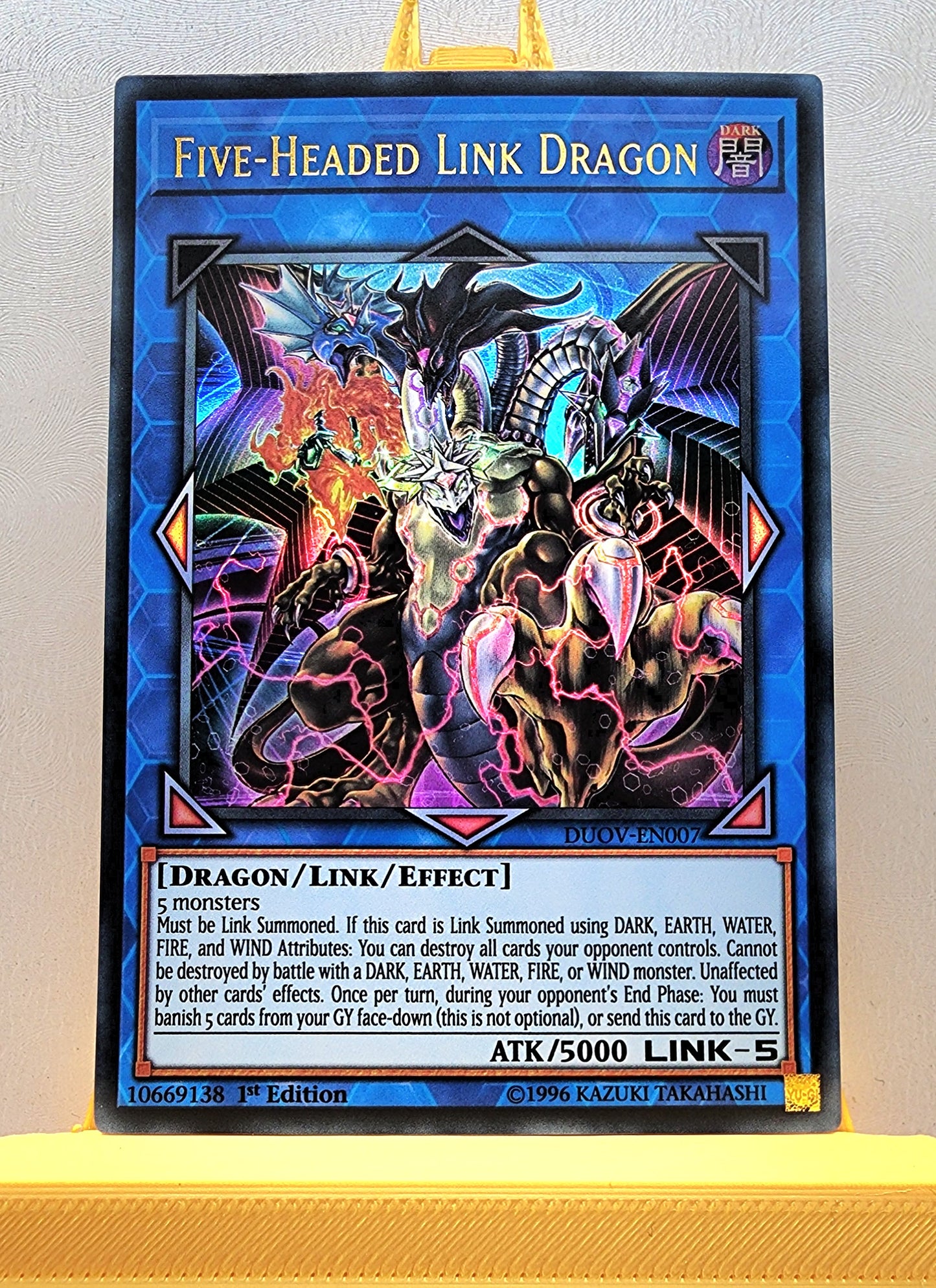 Yugioh! 1x Five-Headed Link Dragon (DUOV - Ultra Rare) 1st Edition