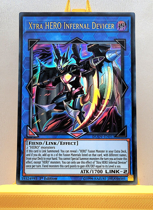 Yugioh! 1x Xtra HERO Infernal Devicer (DUOV - Ultra Rare) 1st Edition