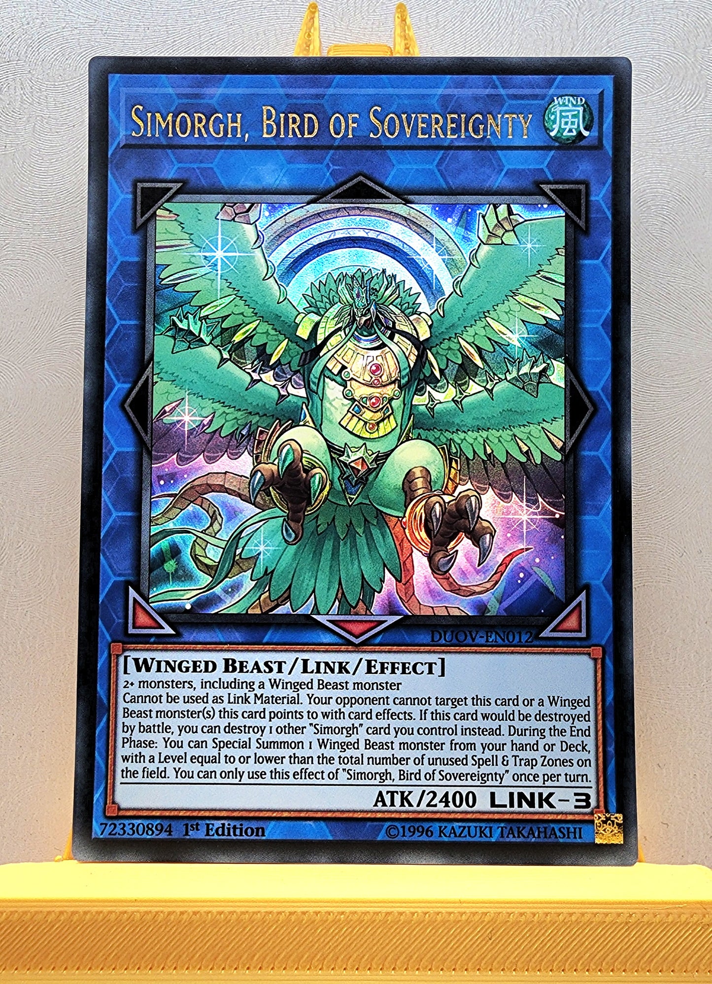 Yugioh! 1x Simorgh, Bird of Sovereignty (DUOV - Ultra Rare) 1st Edition