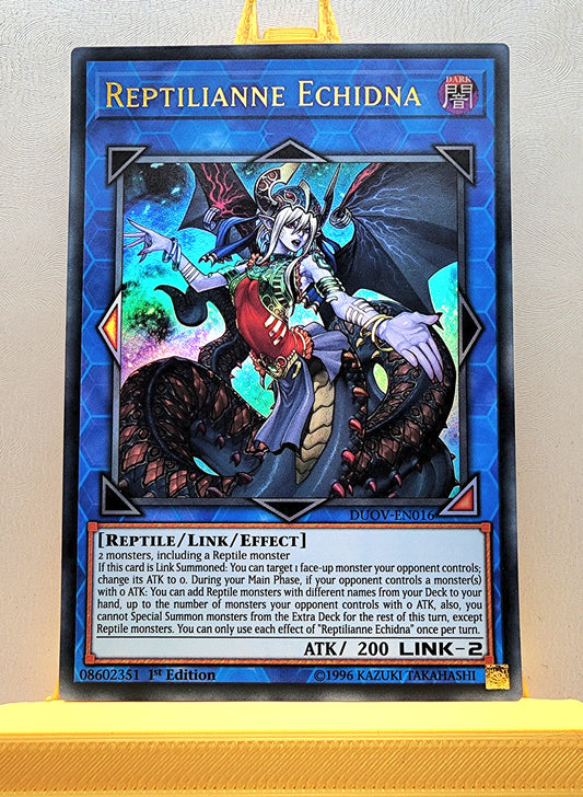 Yugioh! 1x Reptilianne Echidna (DUOV - Ultra Rare) 1st Edition