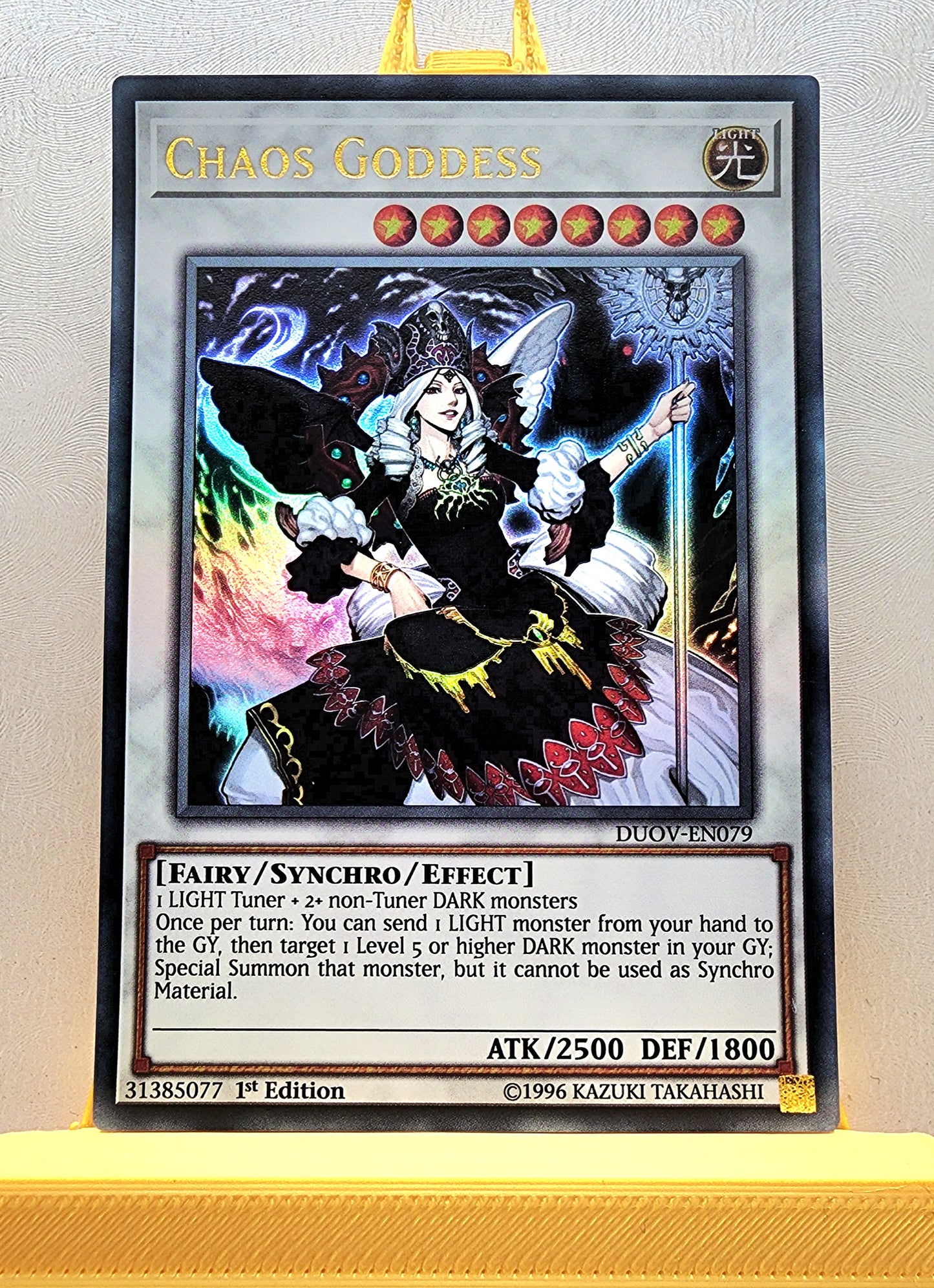 Yugioh! 1x Chaos Goddess (DUOV - Ultra Rare) 1st Edition