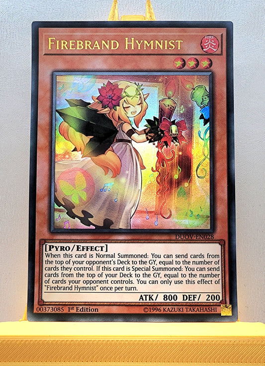 Yugioh! 1x Firebrand Hymnist (DUOV - Ultra Rare) 1st Edition