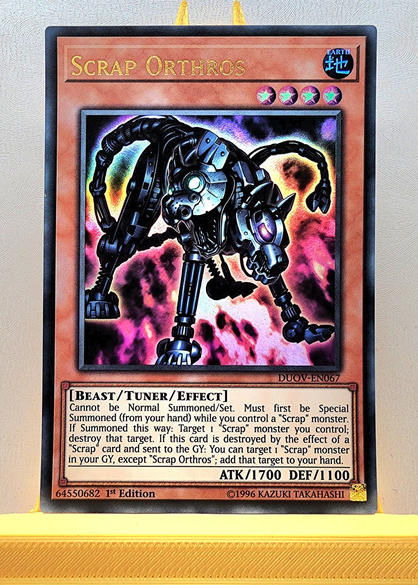 Yugioh! 1x Scrap Orthros (DUOV - Ultra Rare) 1st Edition