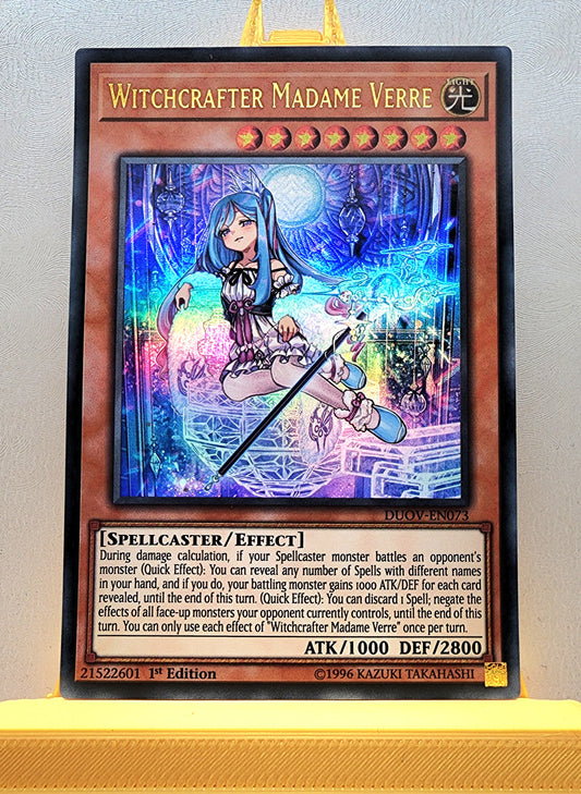 Yugioh! 1x Witchcrafter Madame Verre (DUOV - Ultra Rare) 1st Edition