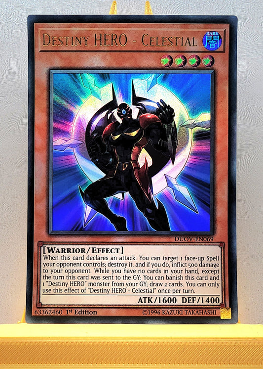 Yugioh! 1x Destiny HERO - Celestial (DUOV - Ultra Rare) 1st Edition