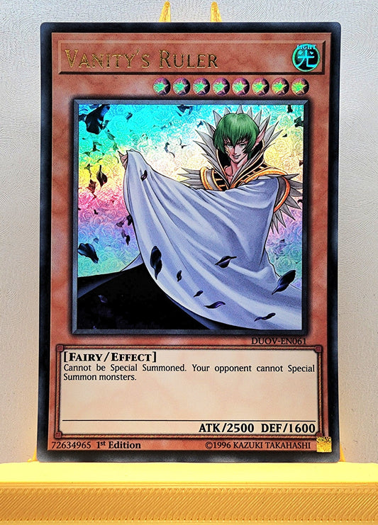 Yugioh! 1x Vanity's Ruler (DUOV - Ultra Rare) 1st Edition