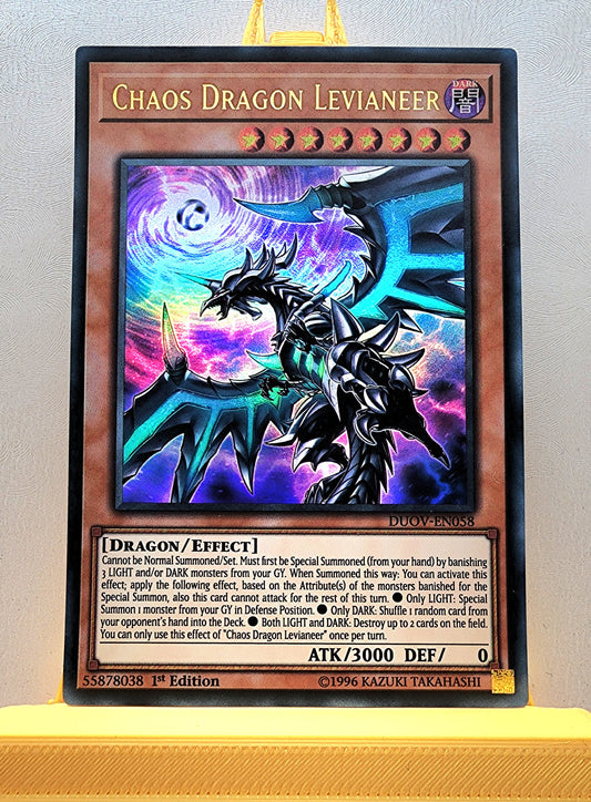 Yugioh! 1x Chaos Dragon Levianeer (DUOV - Ultra Rare) 1st Edition