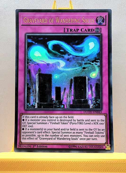 Yugioh! 1x Graveyard of Wandering Souls (DUOV - Ultra Rare) 1st Edition