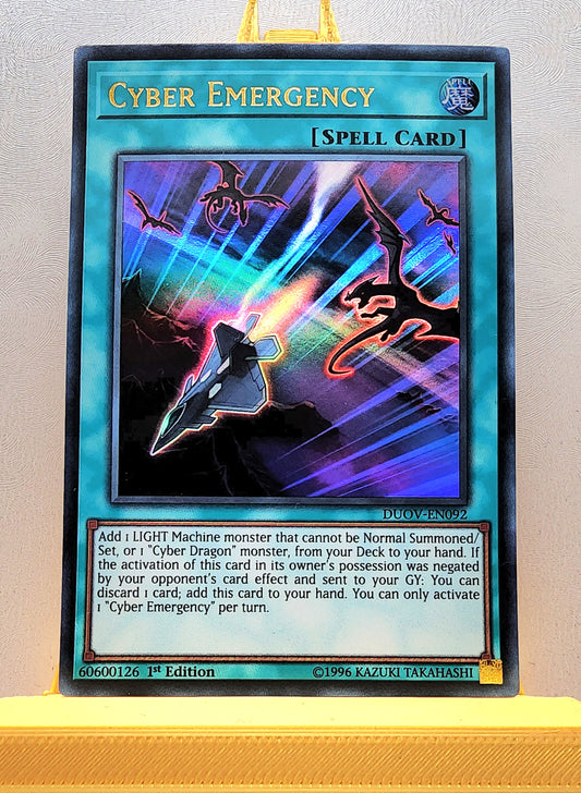 Yugioh! 1x Cyber Emergency (DUOV - Ultra Rare) 1st Edition