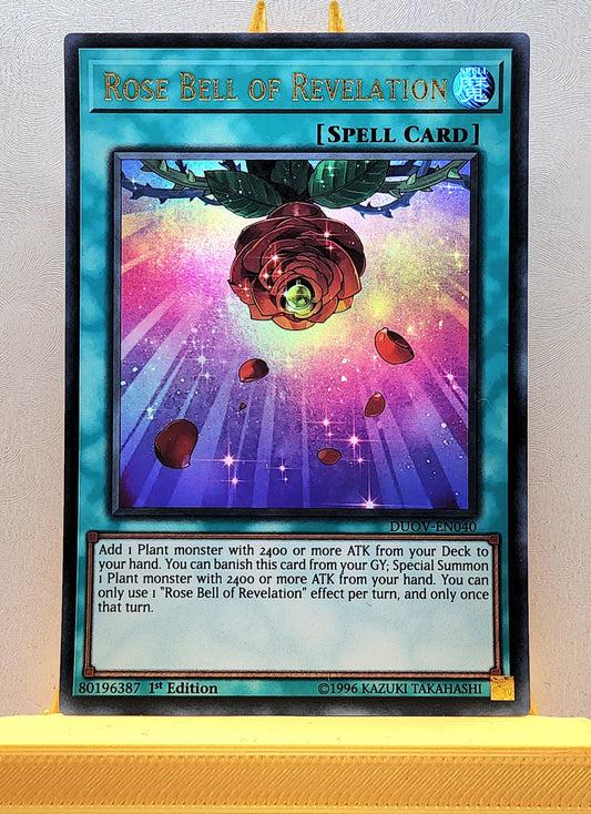 Yugioh! 1x Rose Bell of Revelation (DUOV - Ultra Rare) 1st Edition