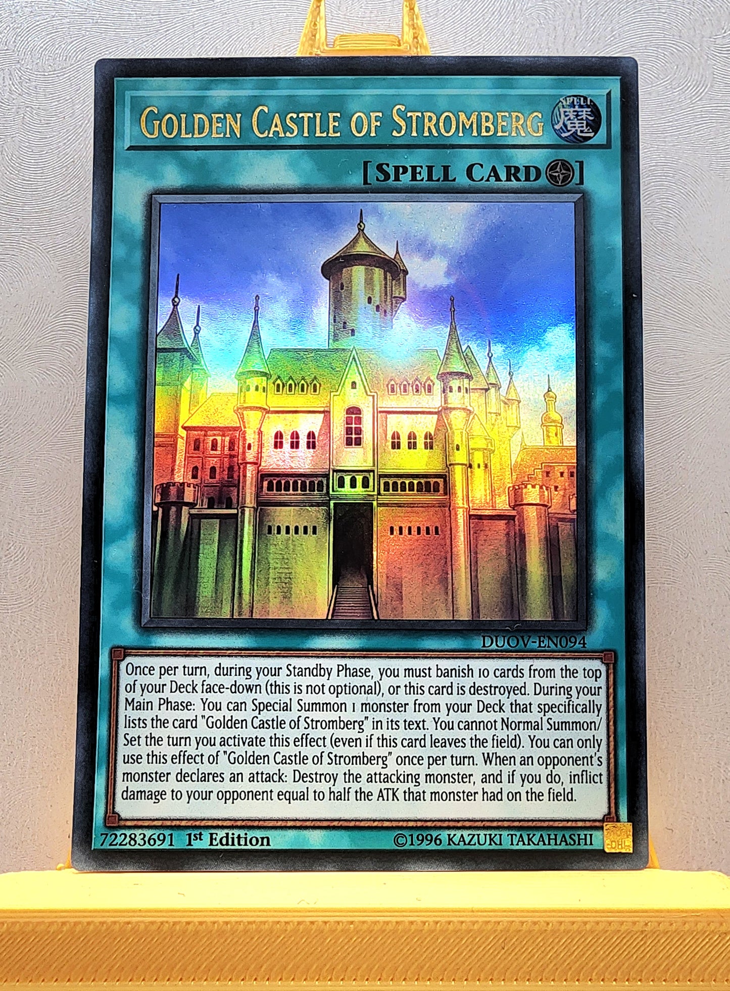 Yugioh! 1x Golden Castle of Stromberg (DUOV - Ultra Rare) 1st Edition