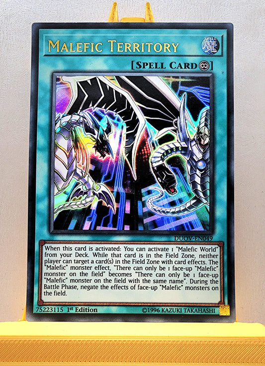 Yugioh! 1x Malefic Territory (DUOV - Ultra Rare) 1st Edition