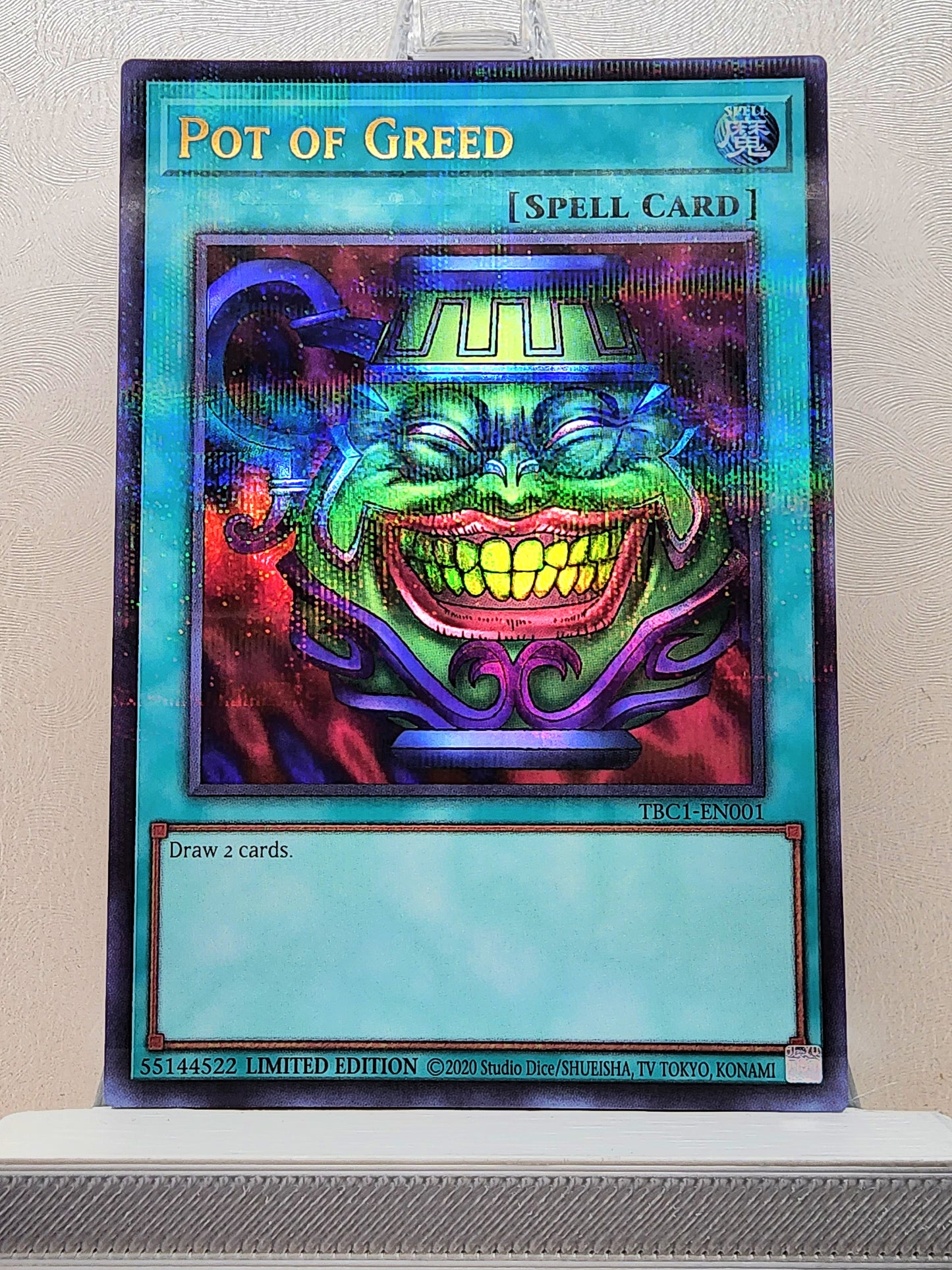 Yugioh! 1x Pot of Greed (TBC1 - Ultra Parallel Rare) Limited Edition