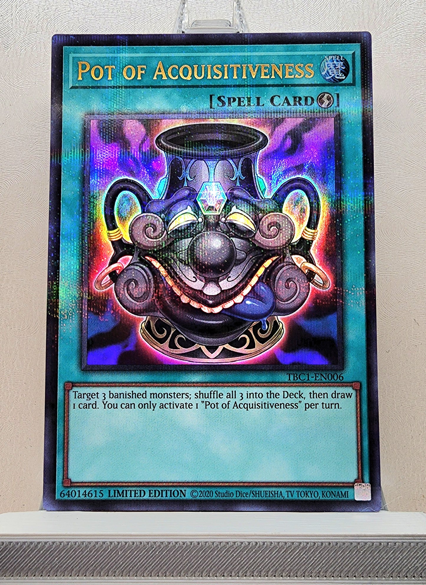 Yugioh! 1x Pot of Acquisitiveness (TBC1 - Ultra Parallel Rare) Limited Edition