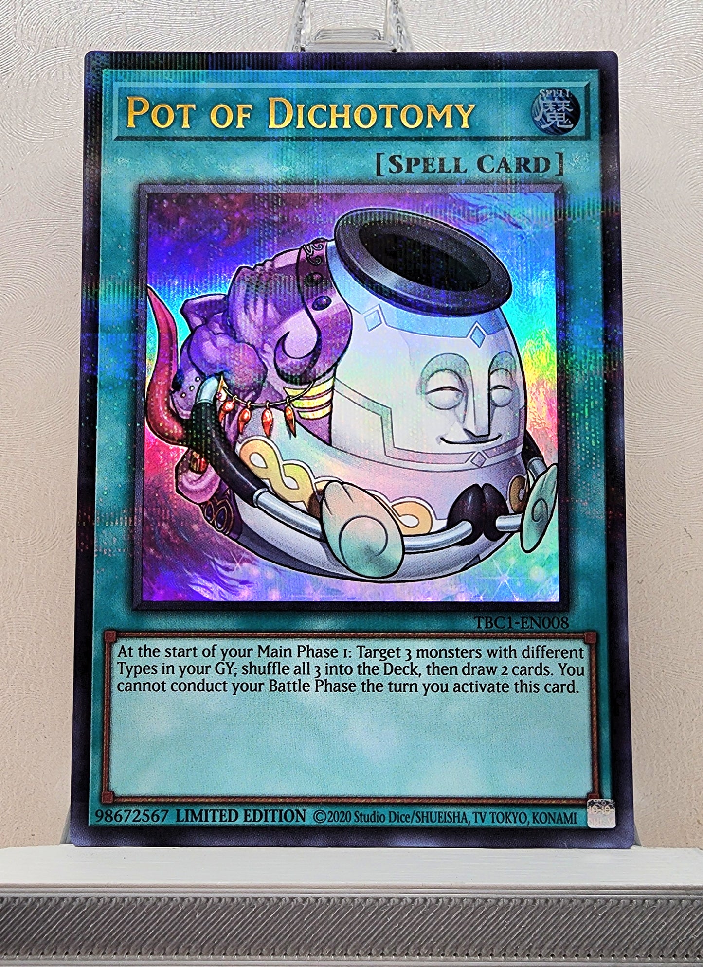 Yugioh! 1x Pot of Dichotomy (TBC1 - Ultra Parallel Rare) Limited Edition