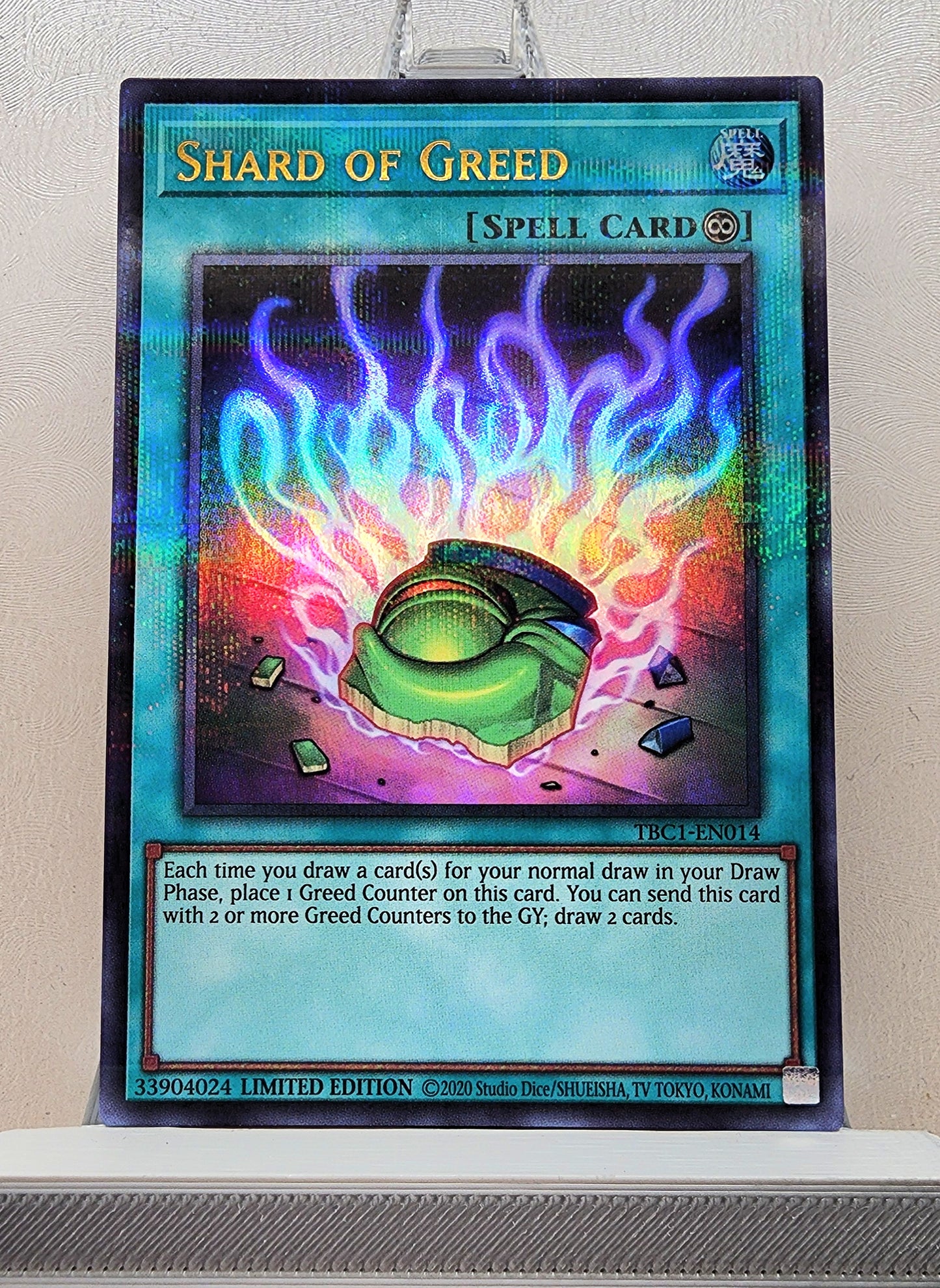 Yugioh! 1x Shard of Greed (TBC1 - Ultra Parallel Rare) Limited Edition