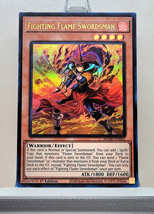 Yugioh! 1x Fighting Flame Swordsman (MZMI - Ultra Rare) 1st Edition