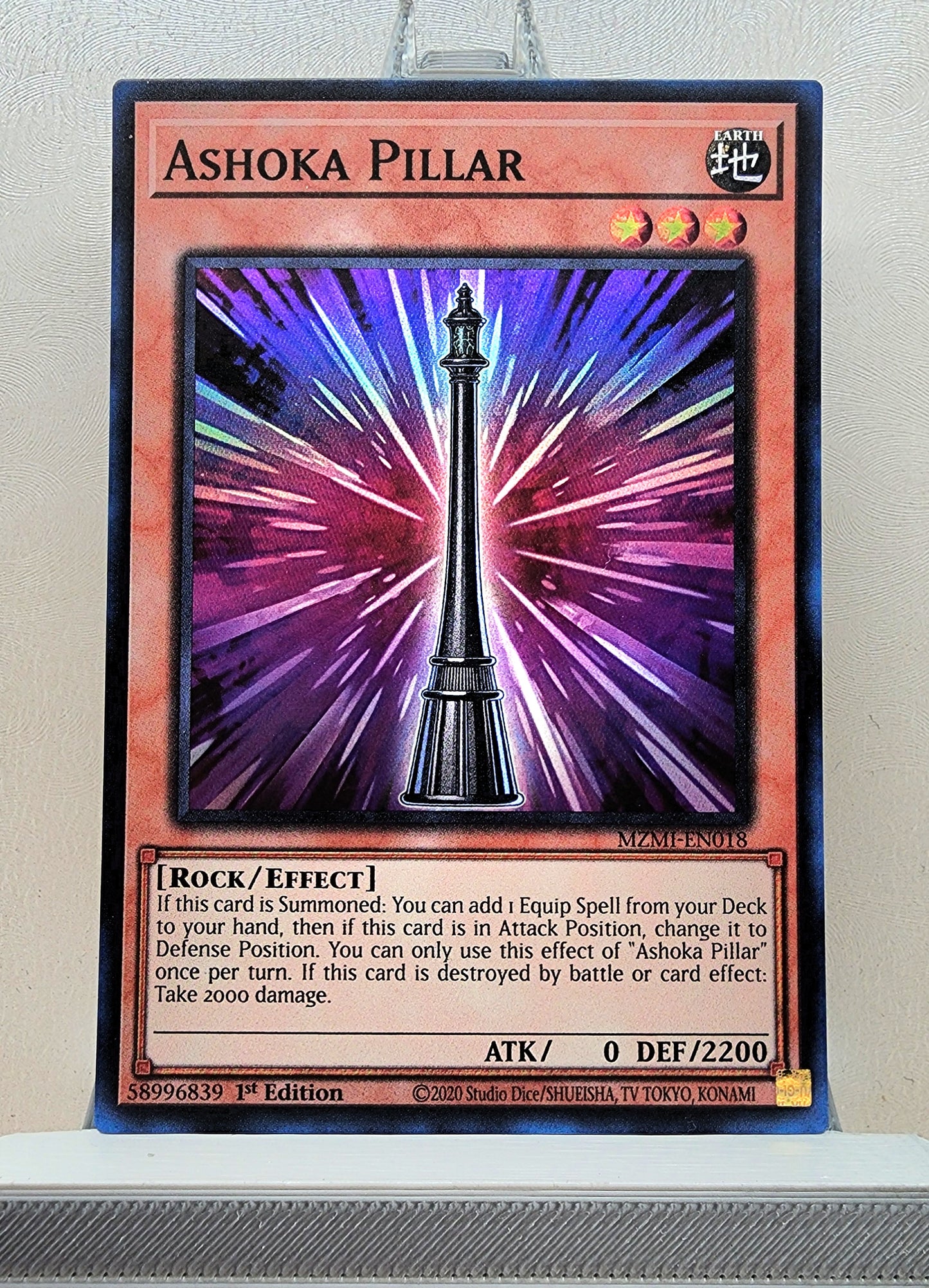 Yugioh! 1x Ashoka Pillar (MZMI - Super Rare) 1st Edition