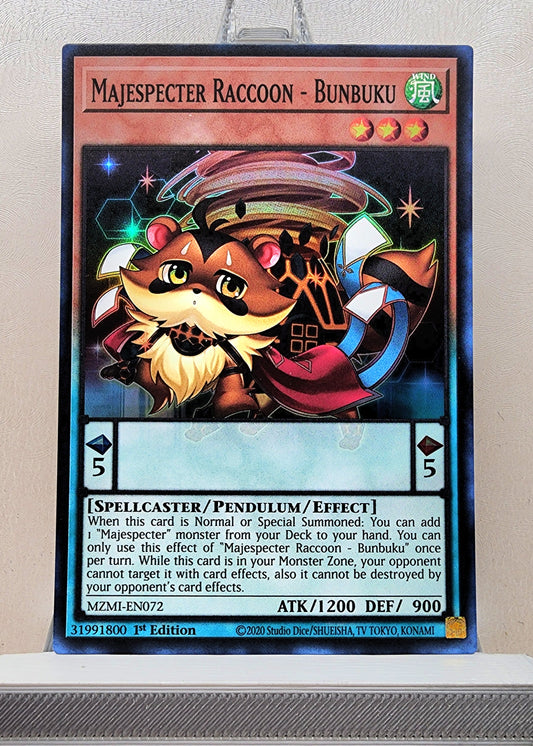 Yugioh! 1x Majespecter Raccoon - Bunbuku (MZMI - Super Rare) 1st Edition