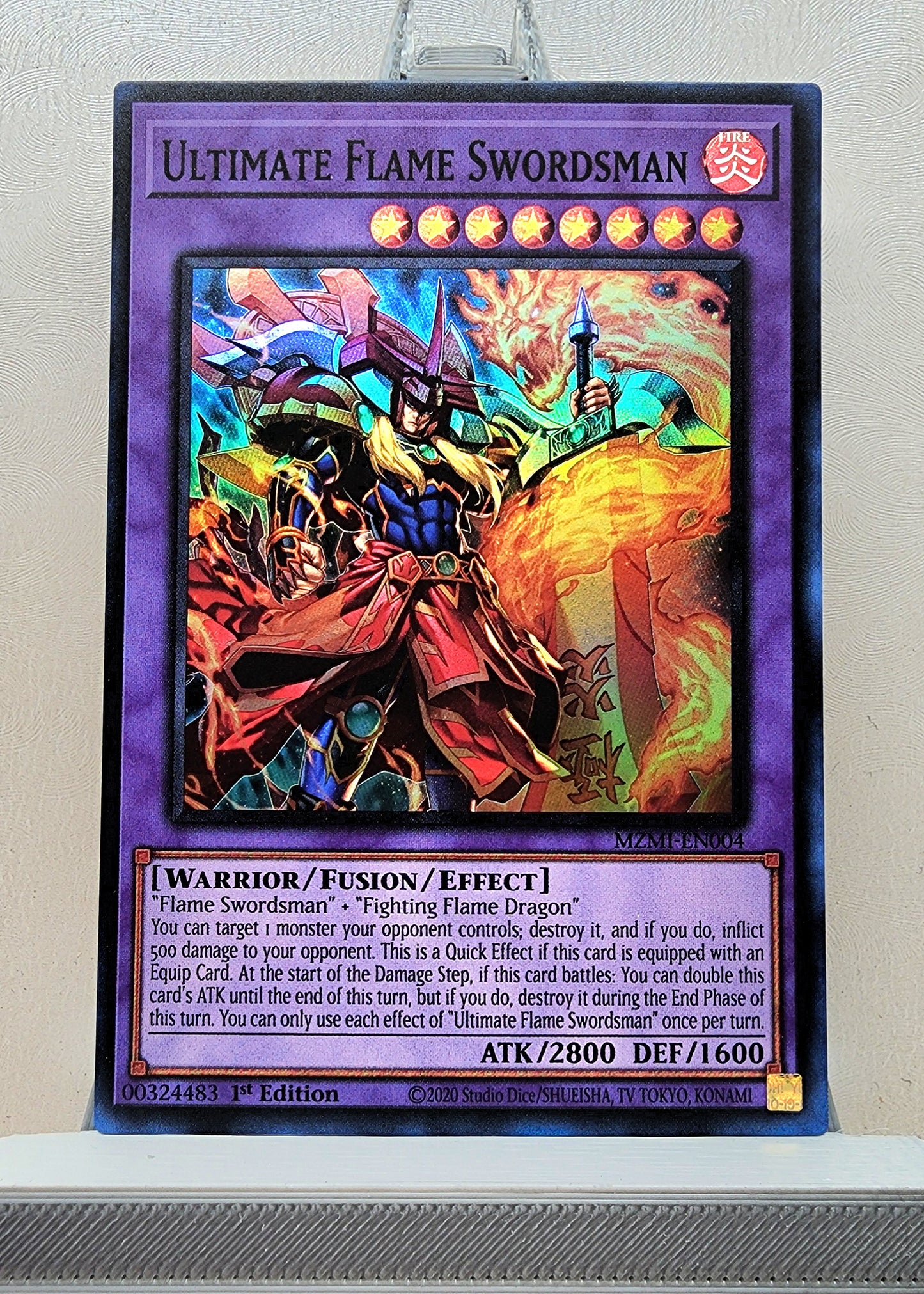 Yugioh! 1x Ultimate Flame Swordsman (MZMI - Super Rare) 1st Edition