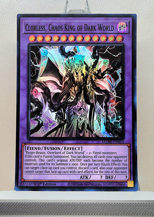 Yugioh! 1x Clorless, Chaos King of Dark World (MZMI - Super Rare) 1st Edition