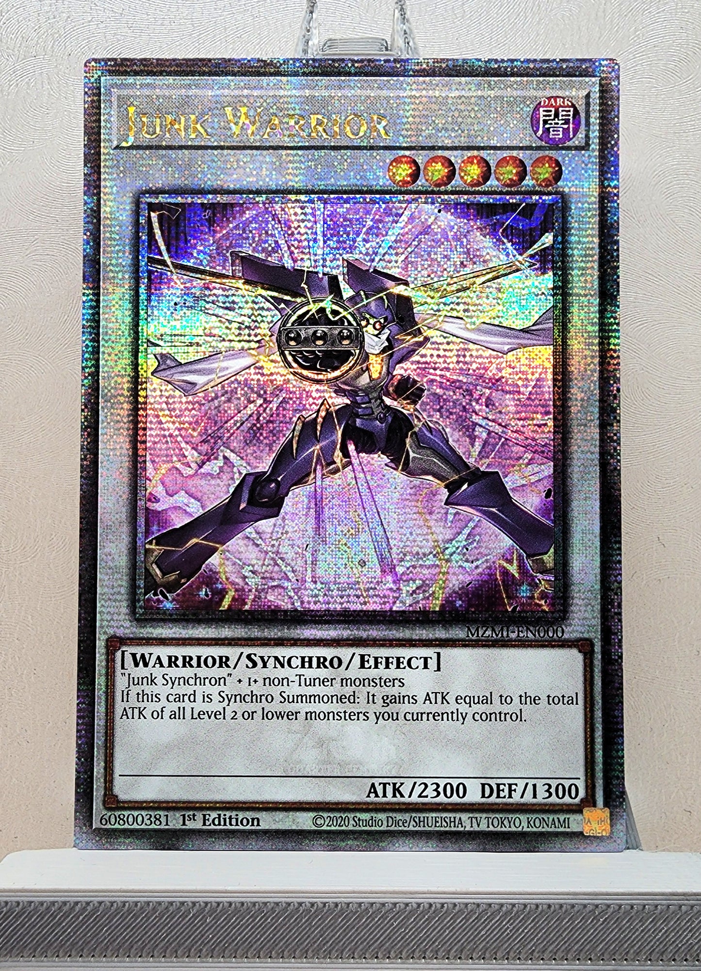 Yugioh! 1x Junk Warrior (MZMI - Quarter Century Secret Rare) 1st Edition