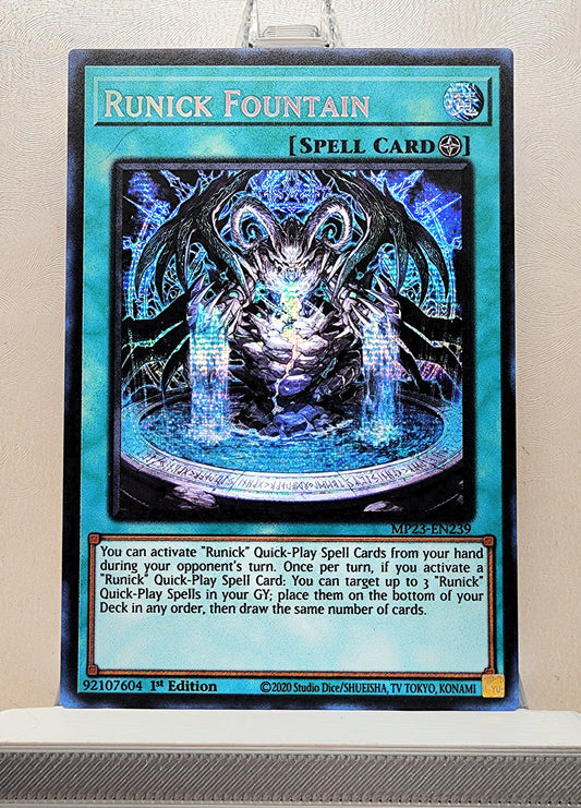 Yugioh! 1x Runick Fountain (MP23 - Prismatic Secret Rare) 1st Edition