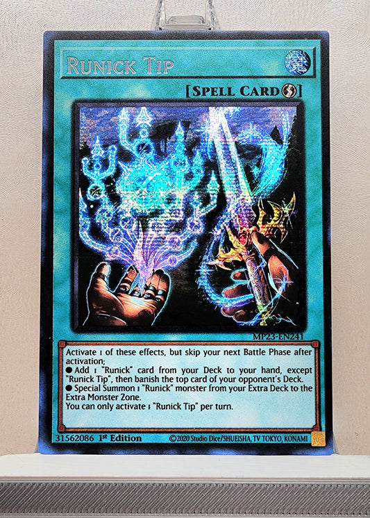 Yugioh! 1x Runick Tip (MP23 - Prismatic Secret Rare) 1st Edition