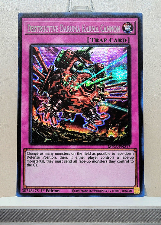 Yugioh! 1x Destructive Daruma Karma Cannon (MP23 - Prismatic Secret Rare) 1st Edition