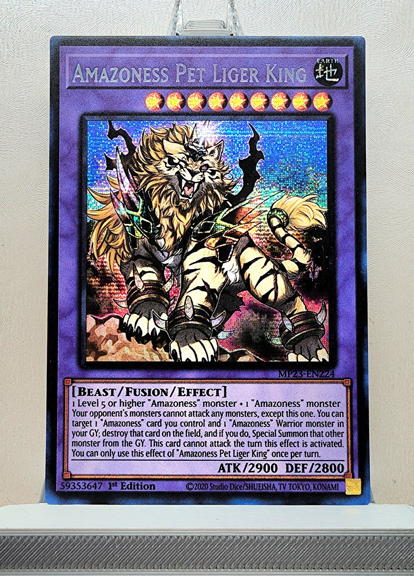 Yugioh! 1x Amazoness Pet Liger King (MP23 - Prismatic Secret Rare) 1st Edition