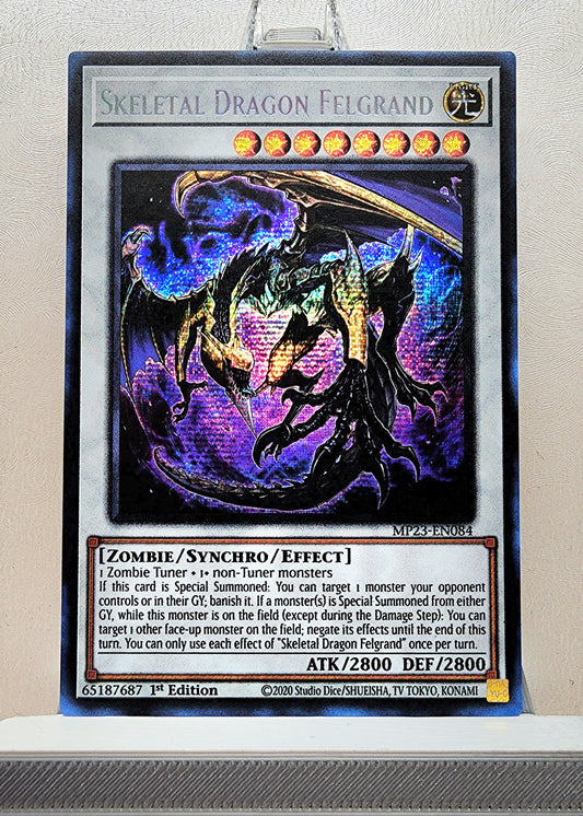 Yugioh! 1x Skeletal Dragon Felgrand (MP23 - Prismatic Secret Rare) 1st Edition