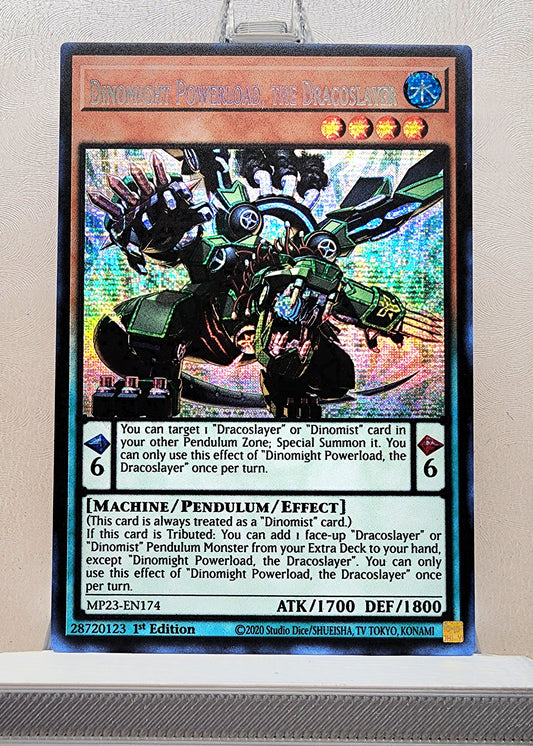 Yugioh! 1x Dinomight Powerload, the Dracoslayer (MP23 - Prismatic Secret Rare) 1st Edition