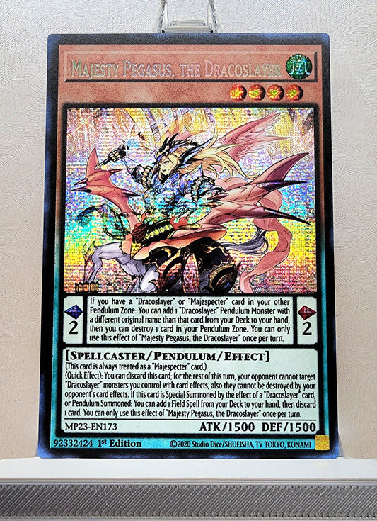 Yugioh! 1x Majesty Pegasus, the Dracoslayer (MP23 - Prismatic Secret Rare) 1st Edition