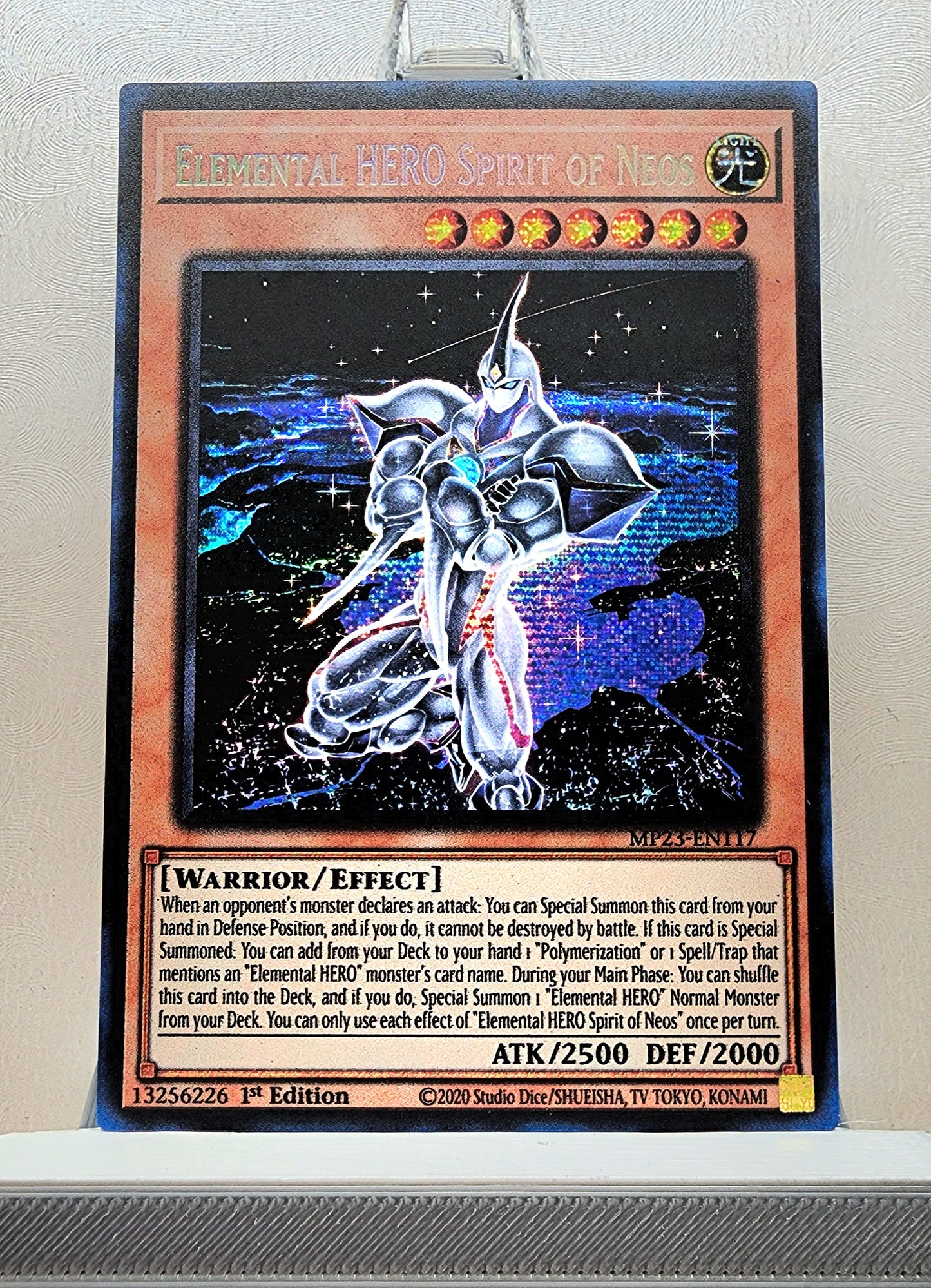 Yugioh! 1x Elemental HERO Spirit of Neos (MP23 - Prismatic Secret Rare) 1st Edition