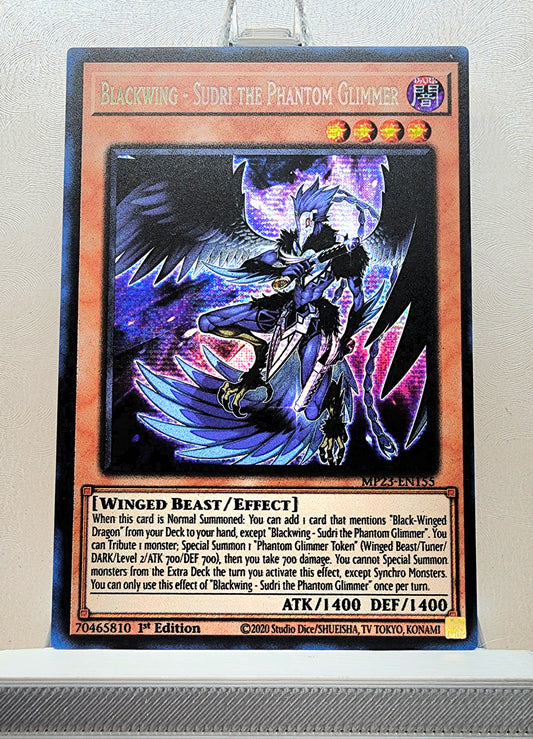 Yugioh! 1x Blackwing - Sudri the Phantom Glimmer (MP23 - Prismatic Secret Rare) 1st Edition